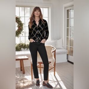 J. JILL || Authentic Fit Slim Ankle Black Jeans. Sz. 8P